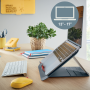 Stojan pod notebook Leitz Cosy zamatový sivá