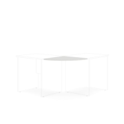 Doplnkový stôl bez nohy BASIC, 160x80x2,2cm, biela