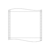 Tabelačný papier 39 cm x 12“ 1+0 s BP 60g 2000 zložiek